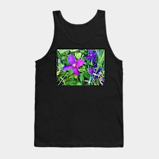 Purple Flowers Tank Top